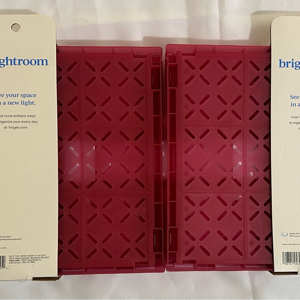 Red Bath Storage Organizer